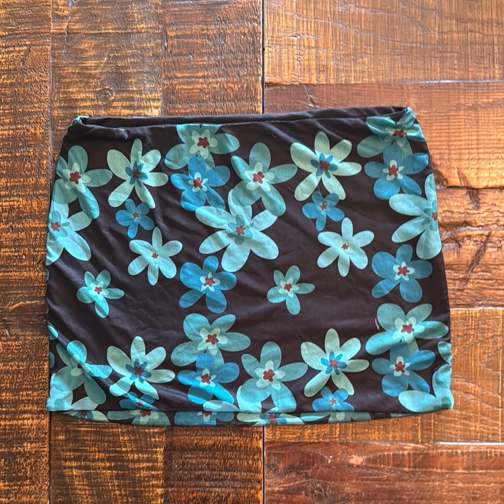 Princess Polly Black and Blue Mini Pencil Skirt